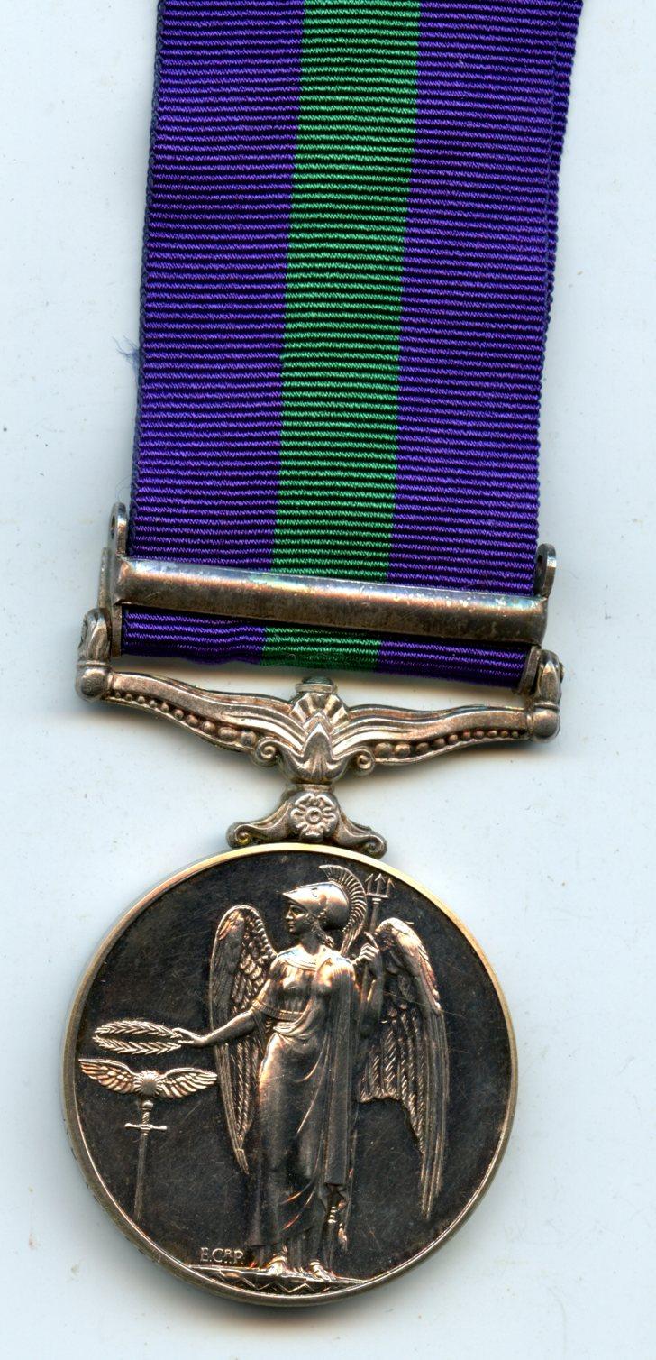 GSM Medal Arabian Peninsula To LAC William F McCormick, Royal Air Force RAF